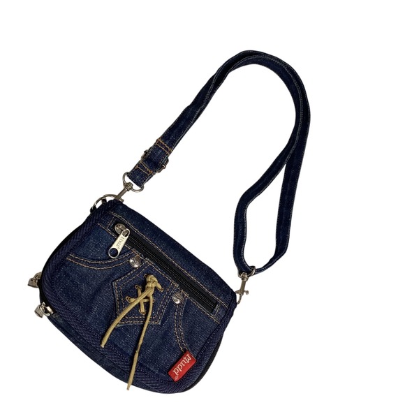 Mudd Denim Y2K Mini Crossbody Bag Purse Adjustable Strap Cute EUC - Picture 1 of 15